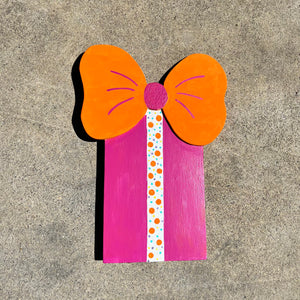 Pink Present with Orange Bow